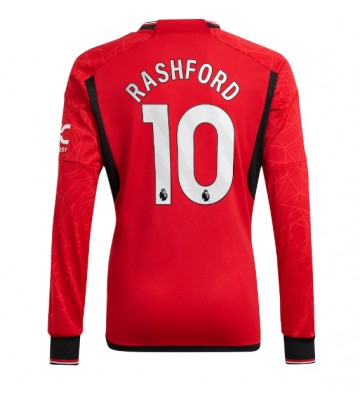 Manchester United Marcus Rashford #10 Replika Hjemmebanetrøje 2023-24 Langærmet
